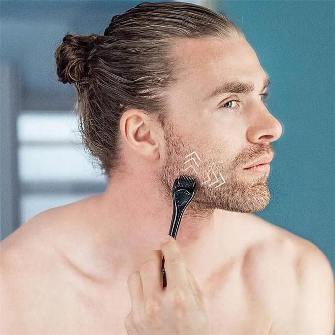 Natural Men's Beard Growth Derma Roller DRS 540 Microneedle Dermaroller Hair Regrowth Anti Hair Loss Treatment 0.5mm