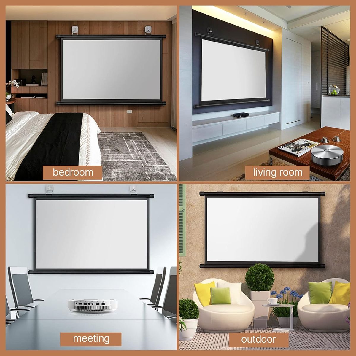 120 Inches Wall Hanging Big Size Projector Screen