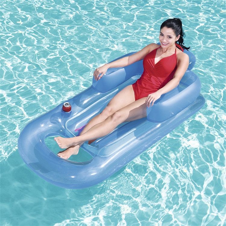 Inflatable Water Deck Chair Floating Bed 161 X 84cm