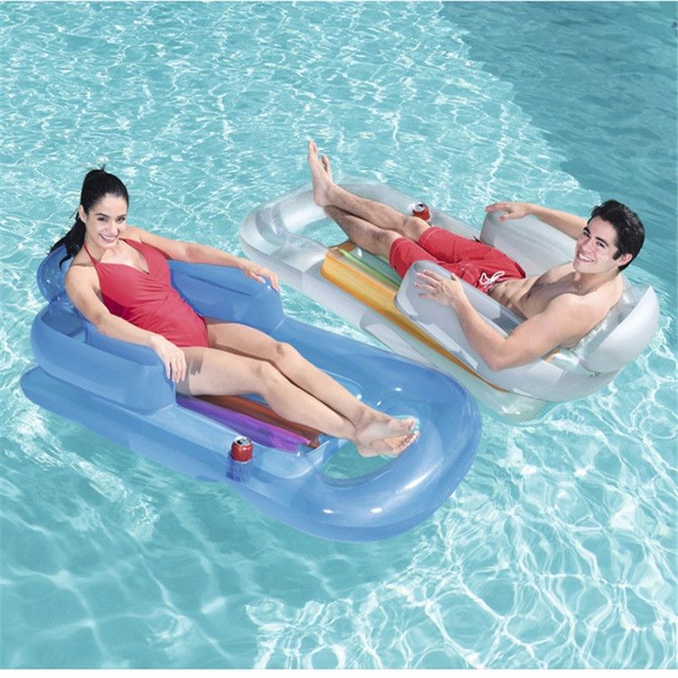 Inflatable Water Deck Chair Floating Bed 161 X 84cm