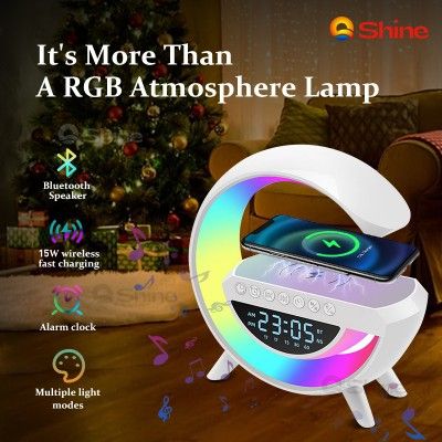 Multifunctional LED Lamp, Wireless Charger+Bluetooth Speaker