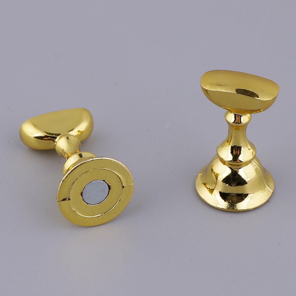 5Pcs Nail Tips Practice Stand Holder For False Tips Display Golden