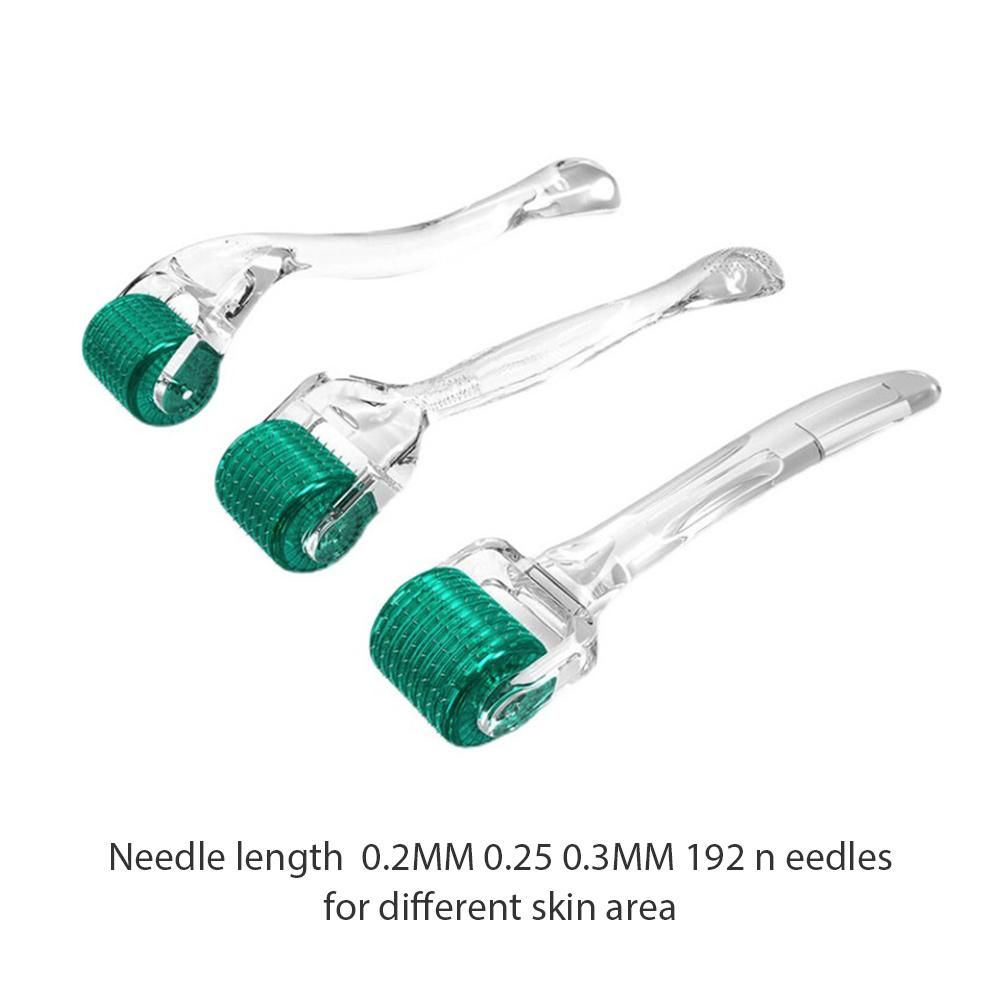 Micro-Needle Roller 0.3MM 192 N eedles H air Regrowth Beard Growth A nti H air Loss T reatment Skin Care Tool Portable