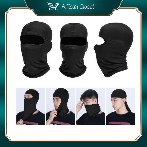 2pc Cycling Full Face Mask Sunshade Cover Cap Headscarf Band