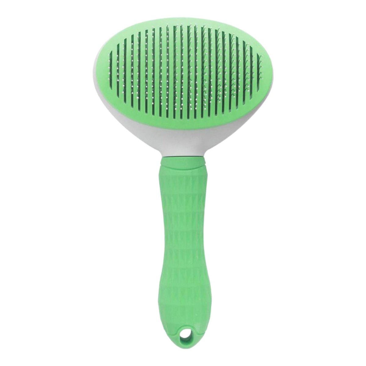 Pet Grooming Comb Cat Dog Self Cleaning Slicker Brush Green