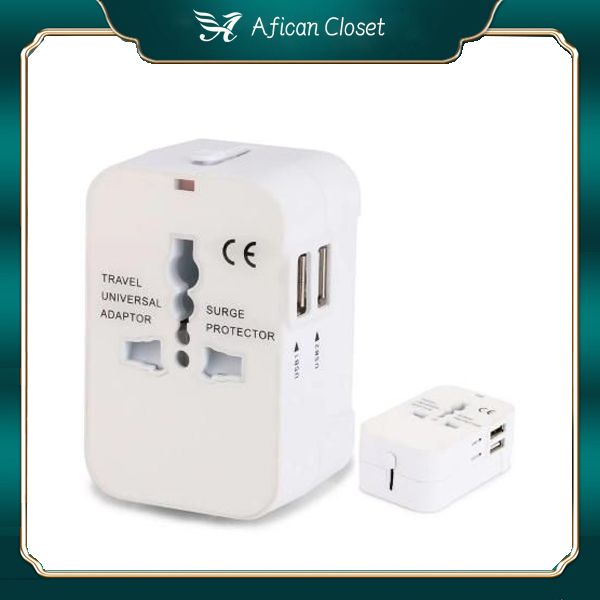 Worldwide All In One Universal Travel Adapter With USB Charging Ports For USA EU UK AU
