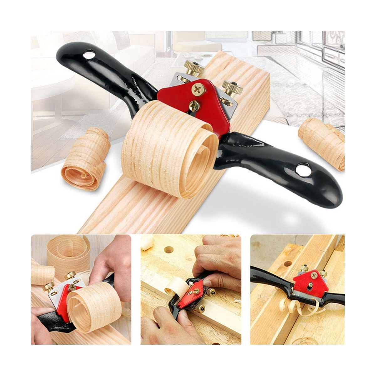 9-Inch Carpenter's Hand Push Planer Set Trimming Hand Planer Diy Tools Carpenter's Hand Woodworking Tools