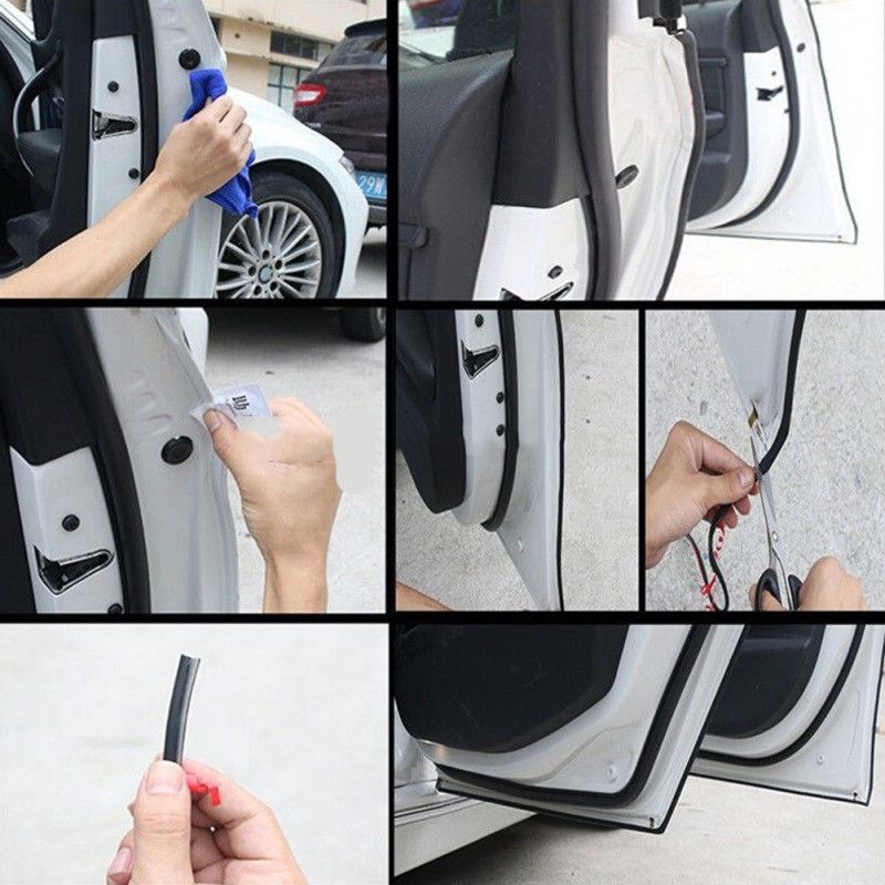 500cm Car Door Edge Lip Guard Protector Moulding Trim-Black