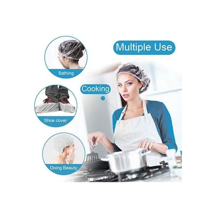 100 Pcs Of Disposable Shower Caps- Unisex & General Use
