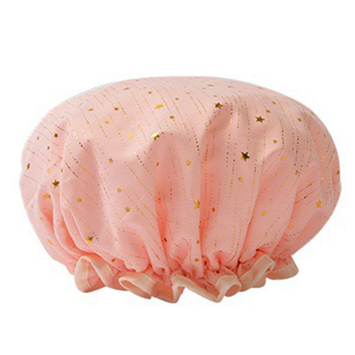 Bath Hair Hat Glitter Stars Pattern Bath Hair Hat Pink