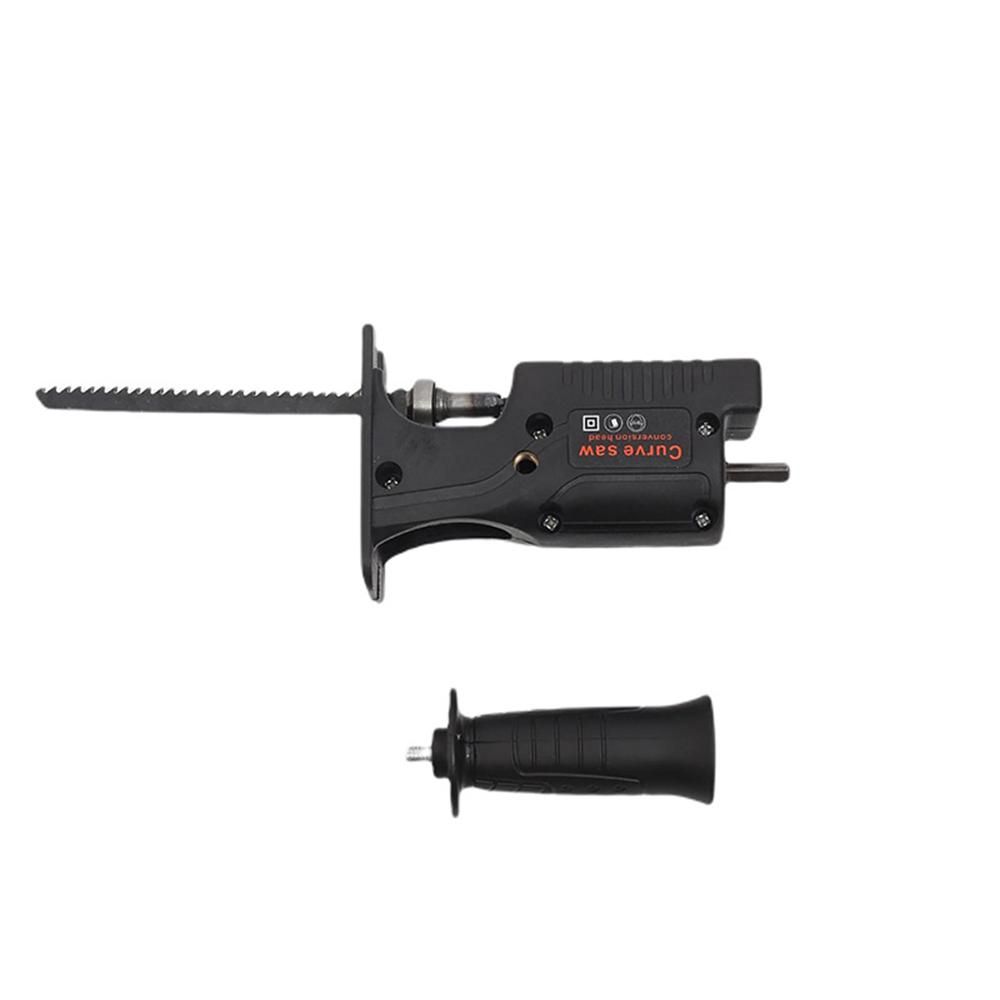 Electric Drill to Reciprocating Saw Adapter with 3 Replaceable Saw Blades Power Drill Modified Tool Electric Saw Converter for Wood Metal Plastic Bone Leather