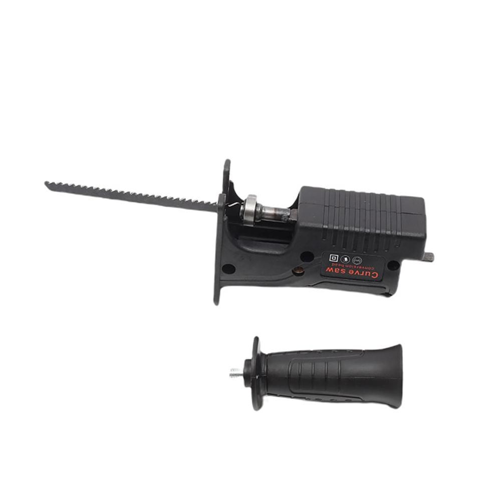 Electric Drill to Reciprocating Saw Adapter with 3 Replaceable Saw Blades Power Drill Modified Tool Electric Saw Converter for Wood Metal Plastic Bone Leather