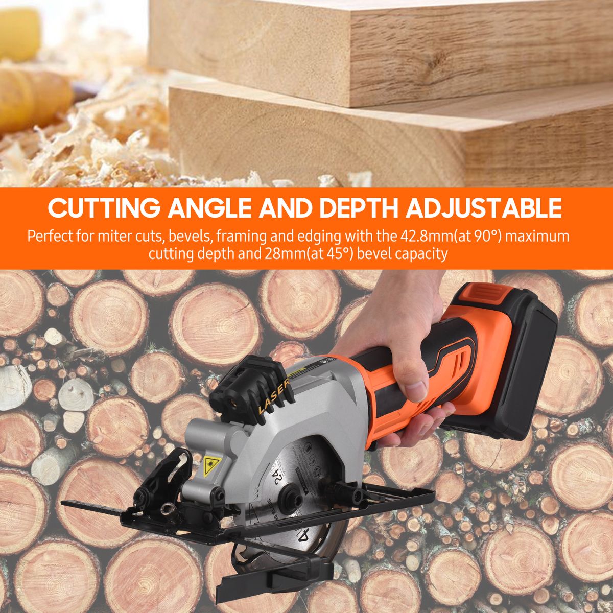 Professional Cordless Mini Circular Saw 20V 3400RPM Circular