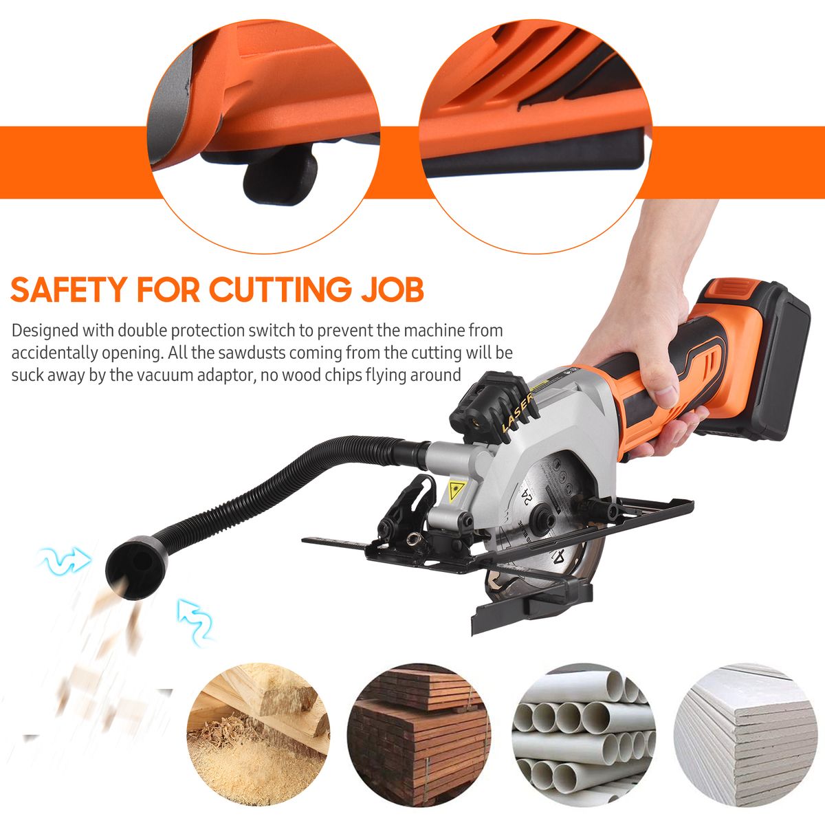Professional Cordless Mini Circular Saw 20V 3400RPM Circular