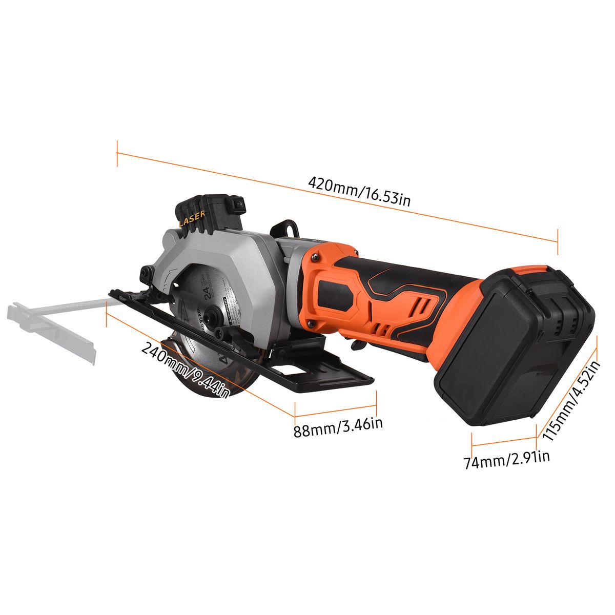 Professional Cordless Mini Circular Saw 20V 3400RPM Circular