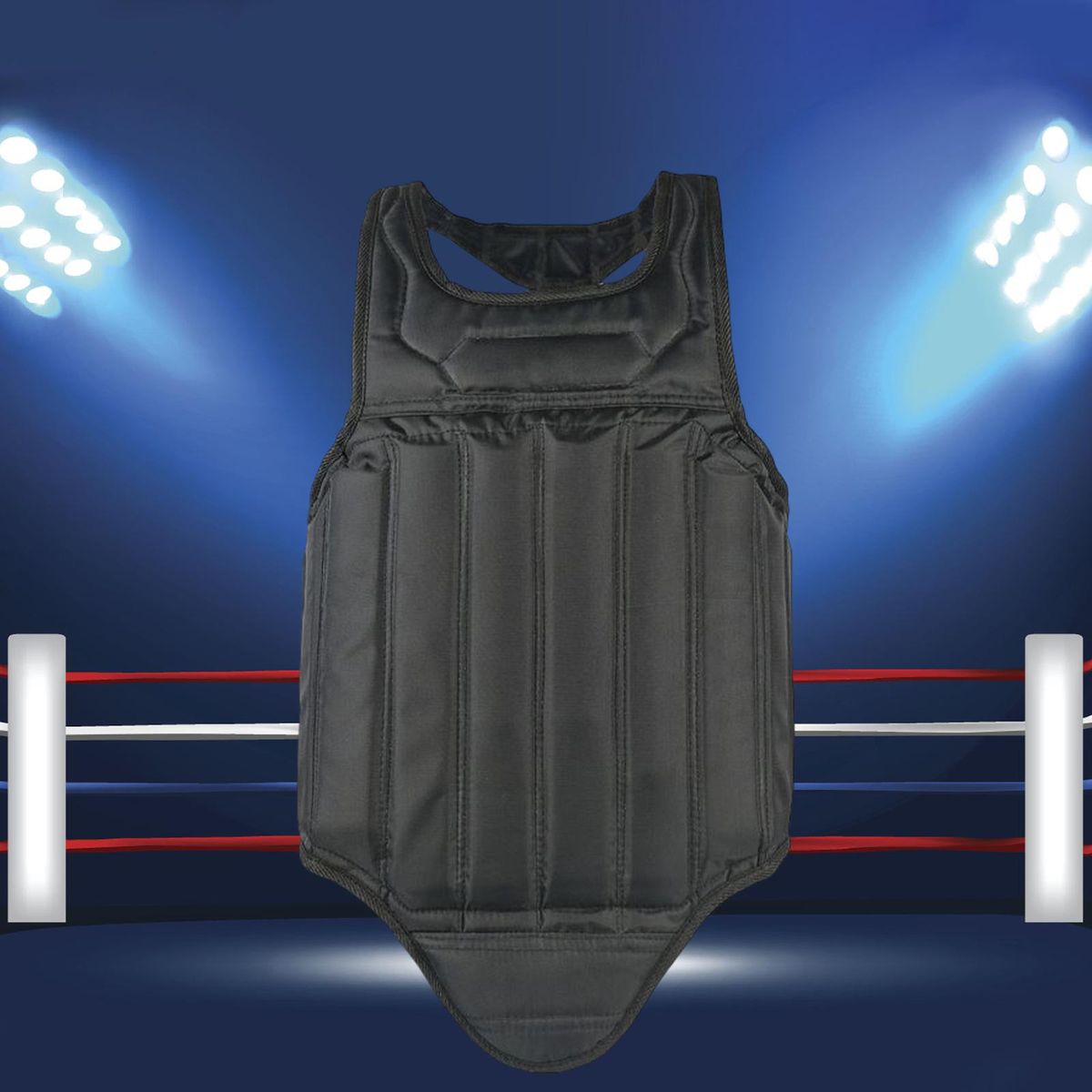 Karate Chest Guard Taekwondo Protector Rib  Black S