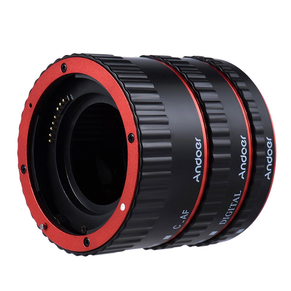 Andoer TTL Auto Focus AF Macro Extension Tube Ring for Canon EOS EF EF-S 60D 7D 5D II 550D Red
