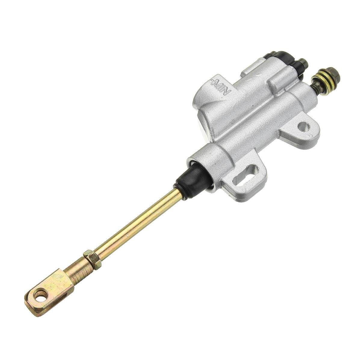 SILVER 8mm Banjo Back Rear Hydraulic Brake Master Cylinder PIT PRO Dirt Bike ATV