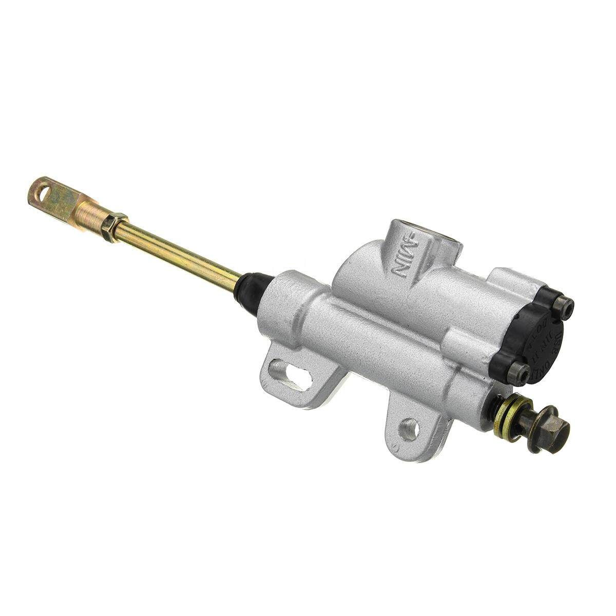SILVER 8mm Banjo Back Rear Hydraulic Brake Master Cylinder PIT PRO Dirt Bike ATV
