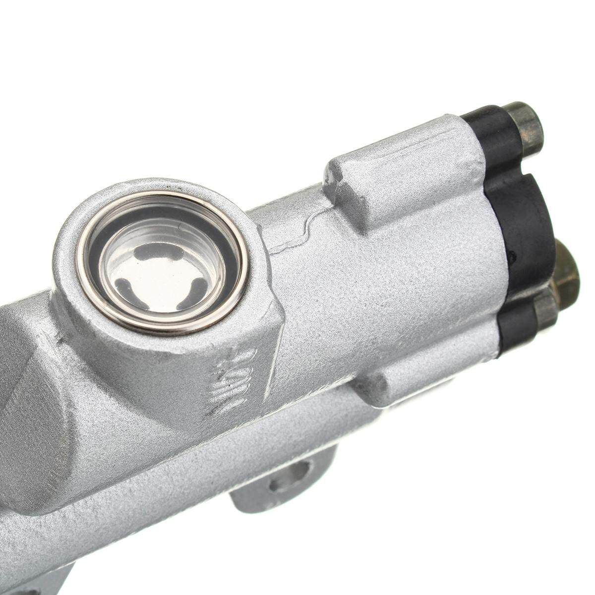 SILVER 8mm Banjo Back Rear Hydraulic Brake Master Cylinder PIT PRO Dirt Bike ATV