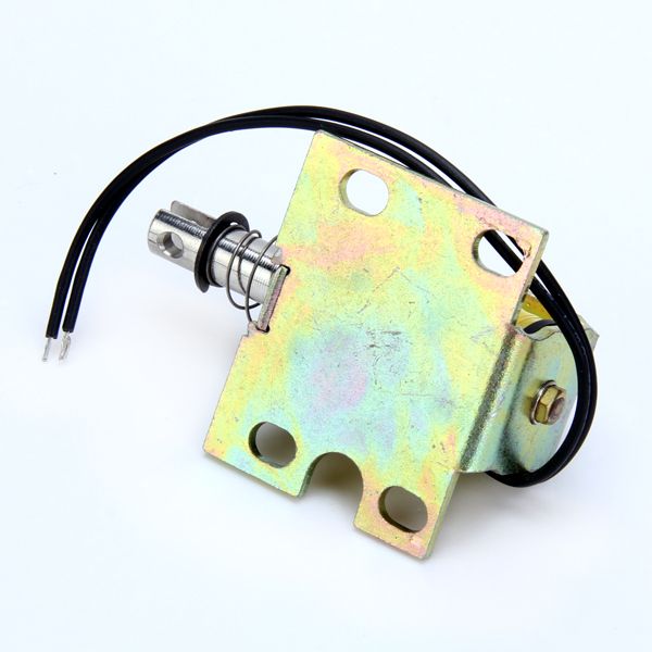 DC 12V 10mm Stroke Open Frame Push Solenoid Electromagnet
