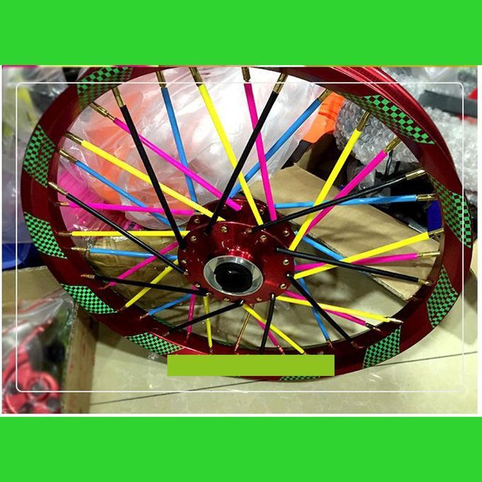 36P S/SET  Olorful Bike Motor Y Le Mountain Bike MTB Wheel Spokes Sleeve Tube-white