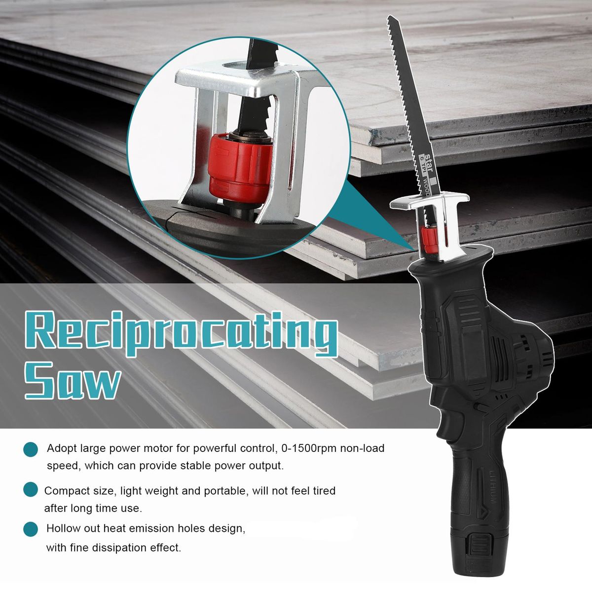 Portable Multifunctional Reciprocating Saws Outdoor Saber Saw Electric Power Tools for Cutting Wood Iron Sheet Plastics