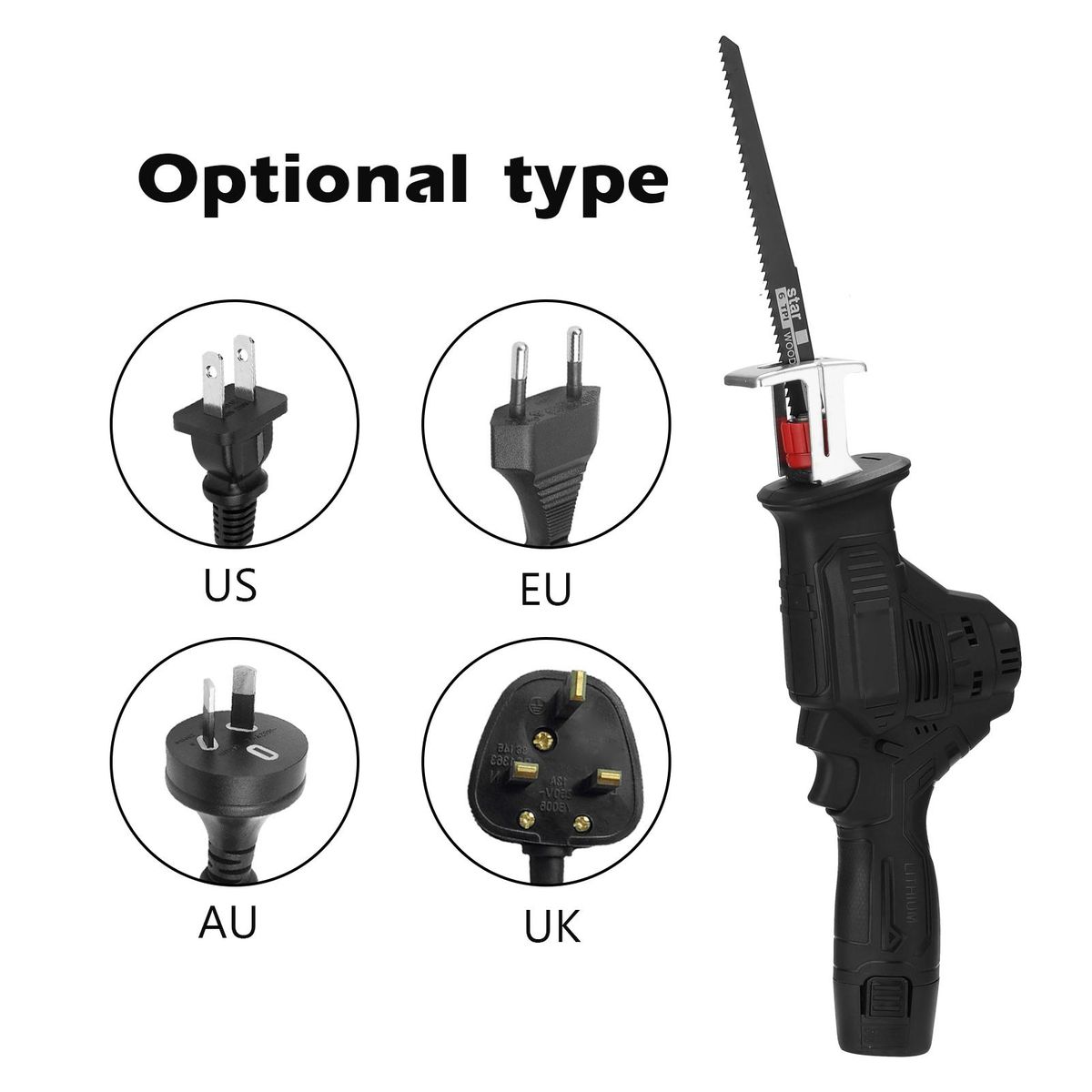 Portable Multifunctional Reciprocating Saws Outdoor Saber Saw Electric Power Tools for Cutting Wood Iron Sheet Plastics