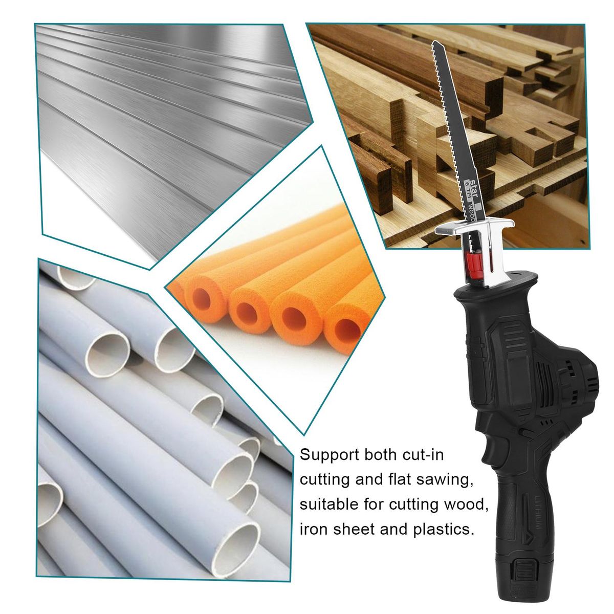Portable Multifunctional Reciprocating Saws Outdoor Saber Saw Electric Power Tools for Cutting Wood Iron Sheet Plastics