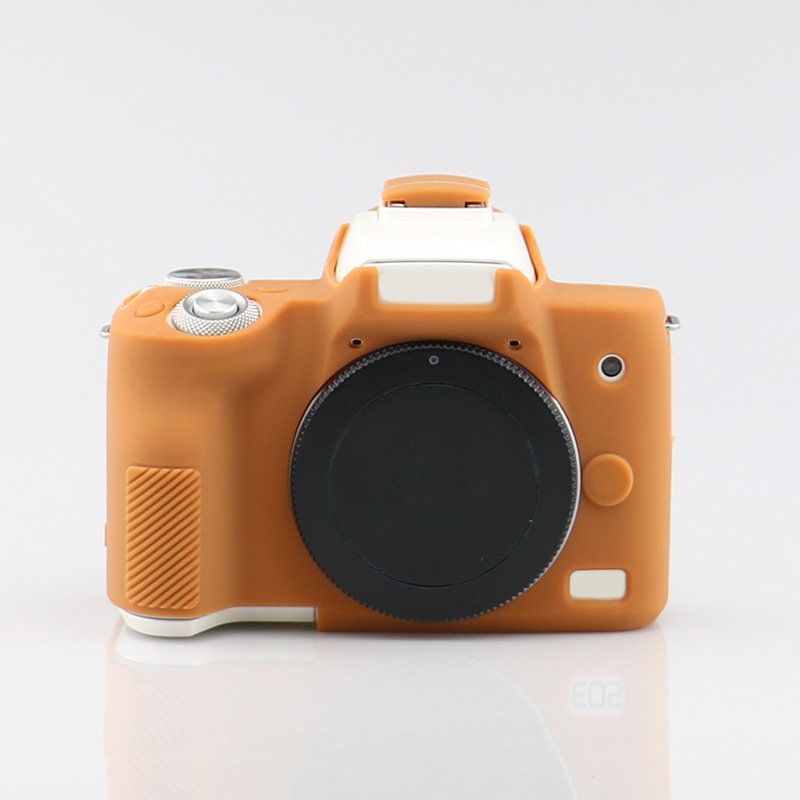 Richwell  Silicone Armor Skin Case Body Cover Protector For Canon EOS M50 Body Digital Camera(Brown)