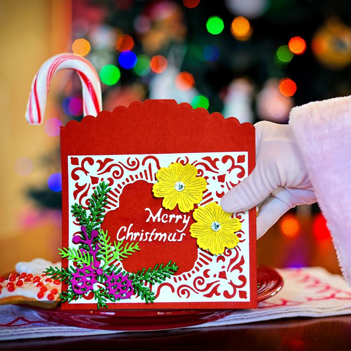Christmas Metal Cutting Dies Leaves Shape Cutting Die For