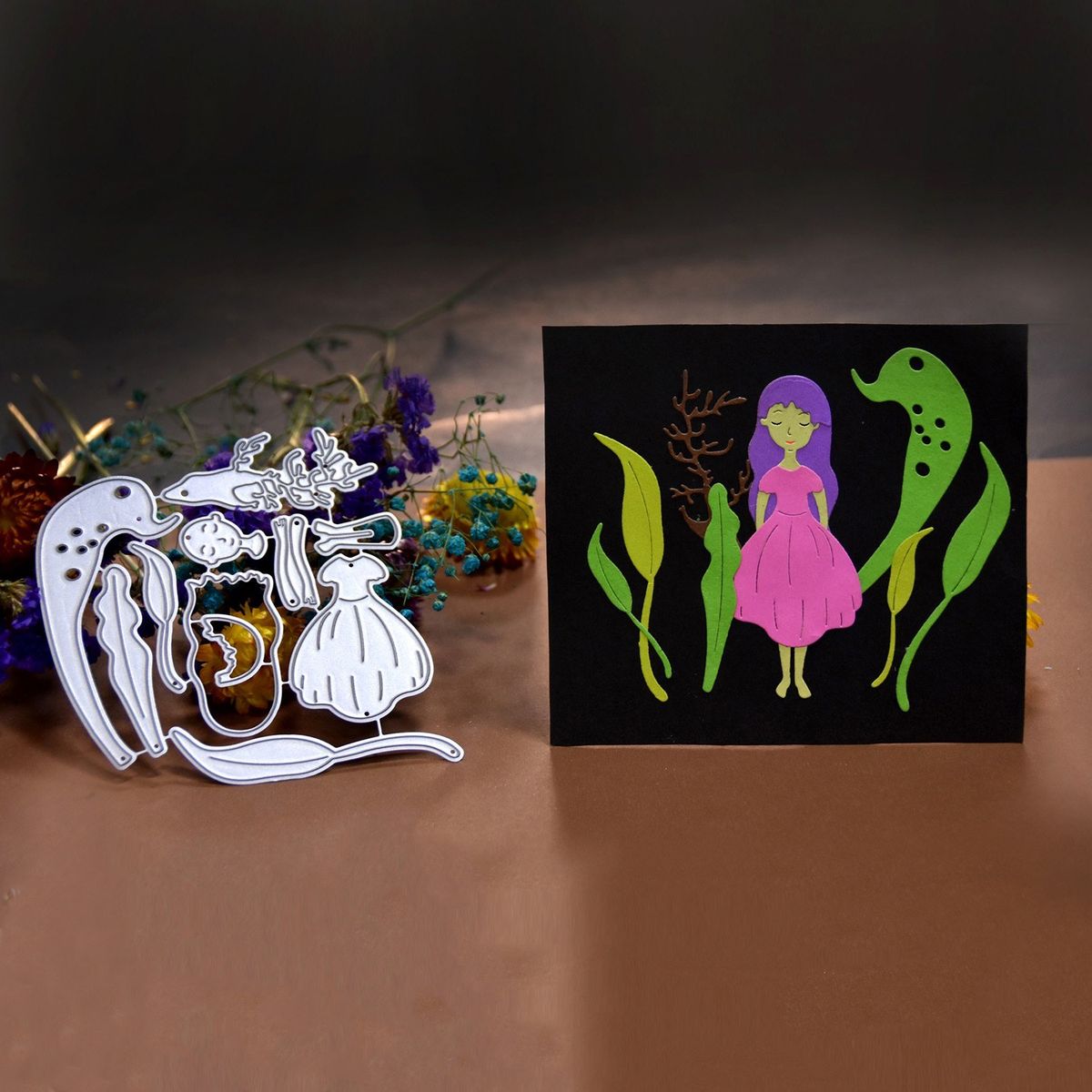 Christmas Metal Cutting Dies Girl Shape Cutting Die For DIY
