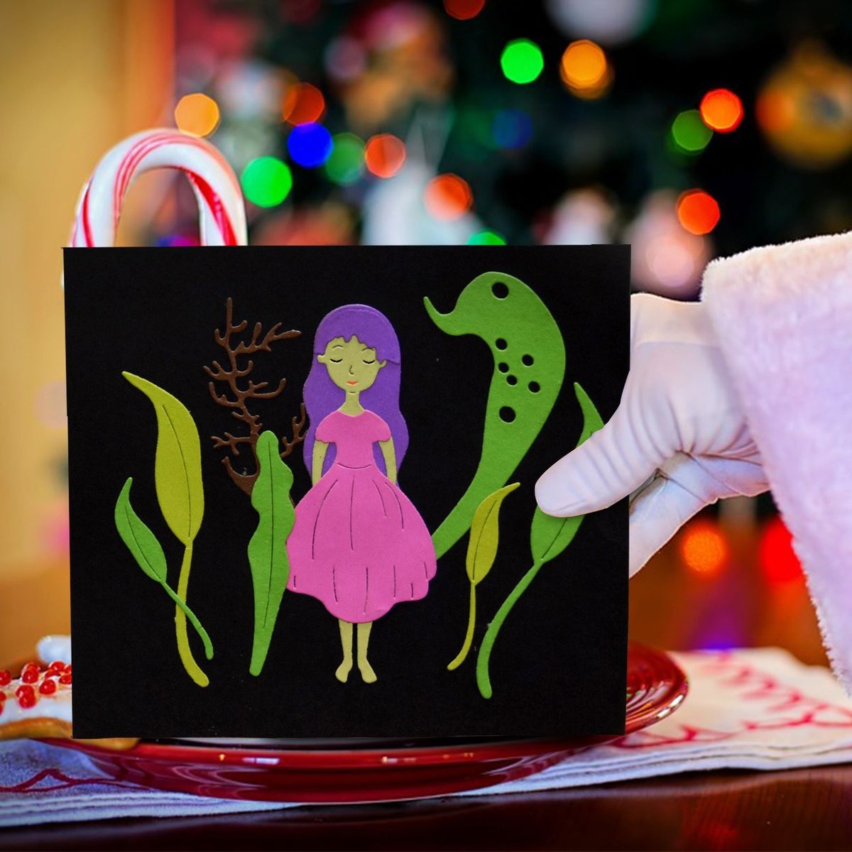 Christmas Metal Cutting Dies Girl Shape Cutting Die For DIY