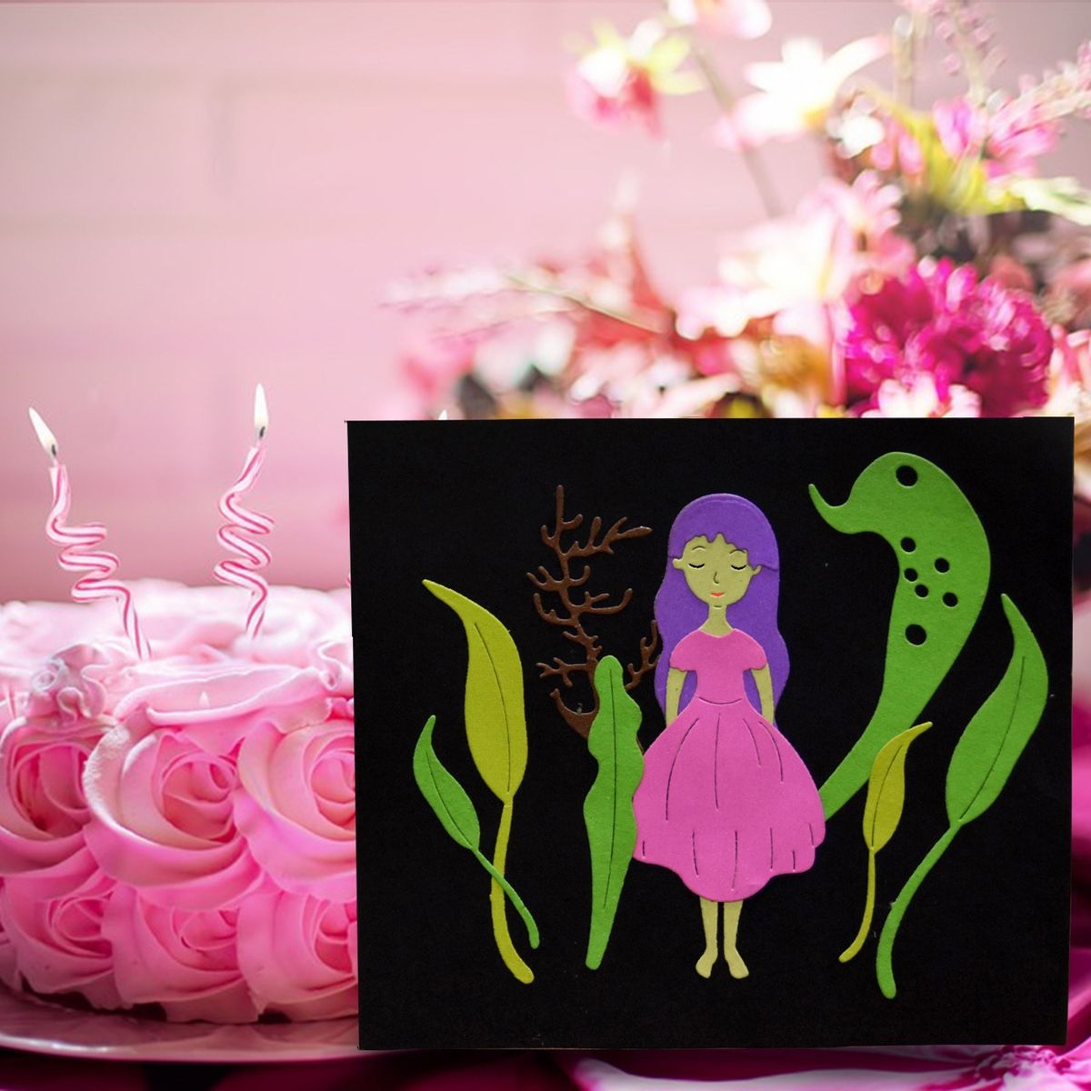 Christmas Metal Cutting Dies Girl Shape Cutting Die For DIY