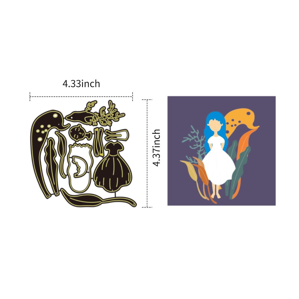 Christmas Metal Cutting Dies Girl Shape Cutting Die For DIY
