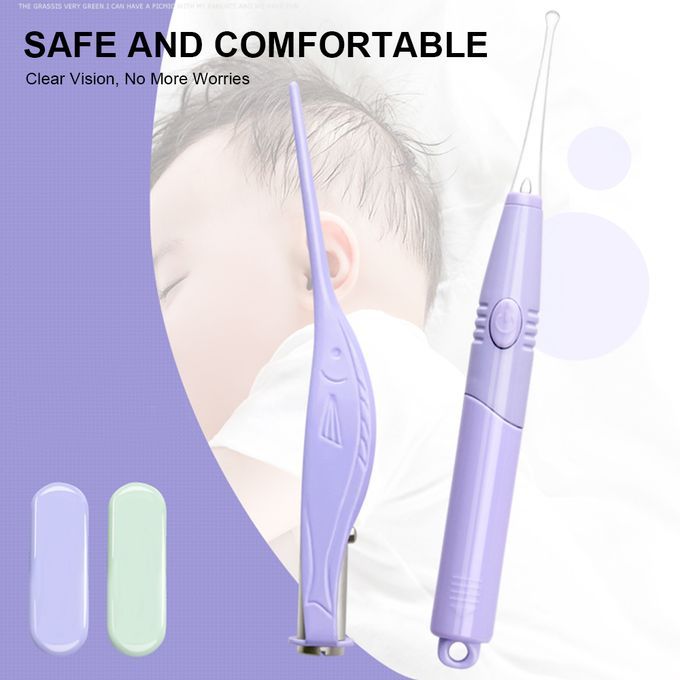 2PCS Earwax Removal Set Earspoon Ear Pick Stainless Steel