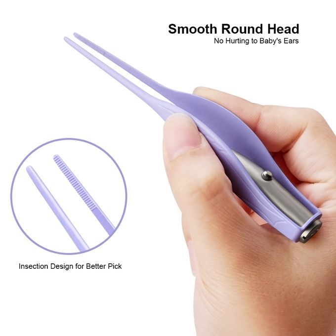 2PCS Earwax Removal Set Earspoon Ear Pick Stainless Steel