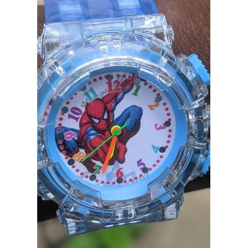 Spider Man Stylish Cartoon Character Wristwatch For Boys