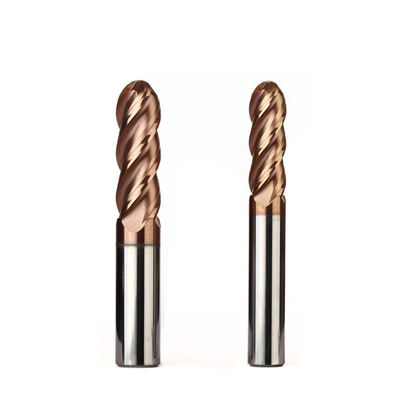 S435 030 F1 30 050 B L S Ball Nose Milling Tool High Hardness Spiral Bit Milling Cutter CNC Router Bits 4 Flutes General Purpose Carbide End Mills