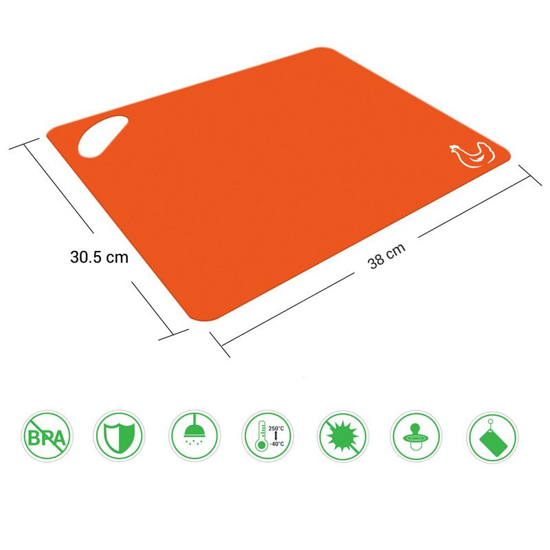 6 Pcs Flexible Plastic Cutting Board Mats Set Colored Kitchen Mats