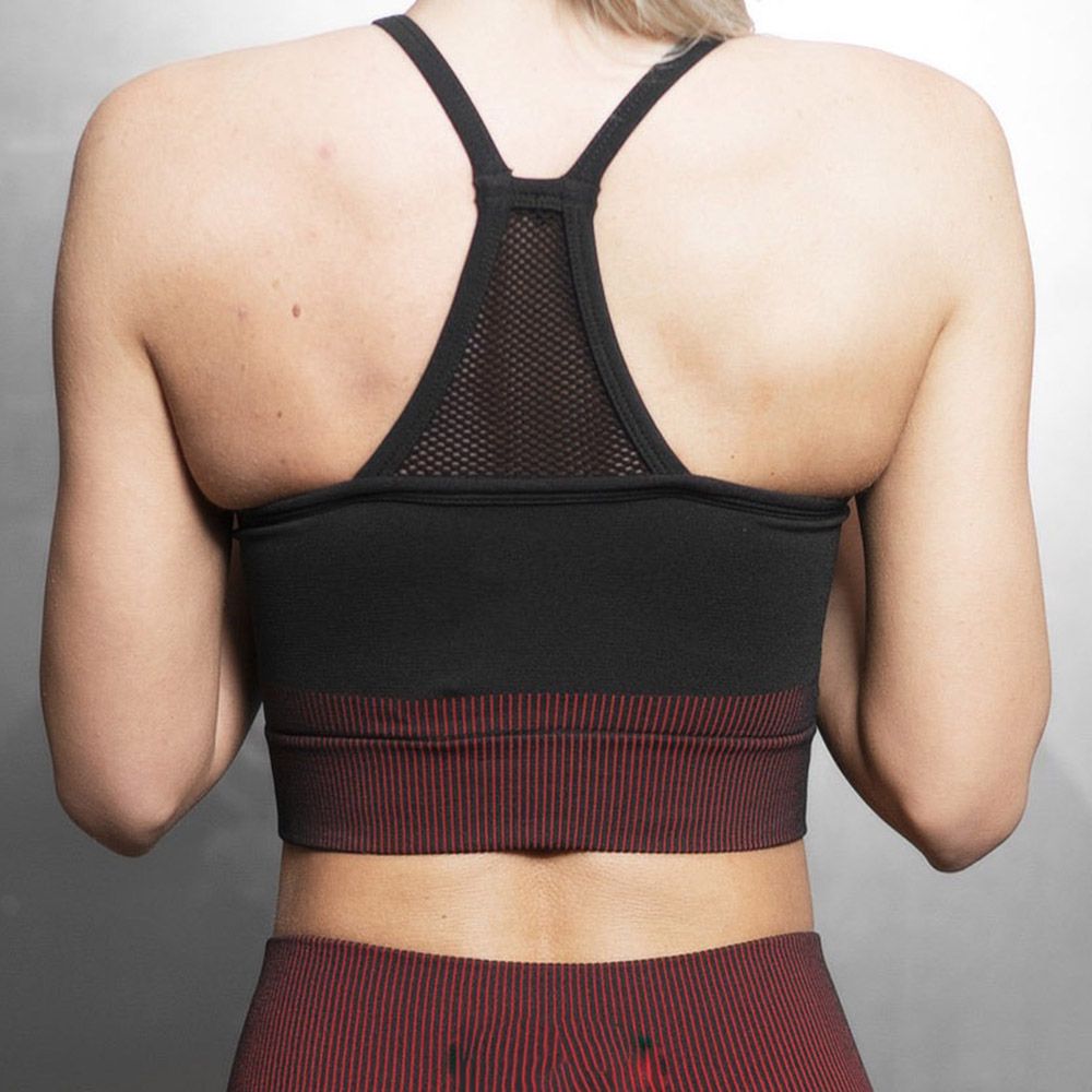 Sports Bra Padded Cross Back Breathable Mesh Stretchable