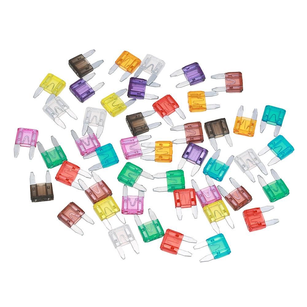 100pcs Mini Blade Fuses Auto Car Truck Assortment Fuse Kit 2A 3A 5A 7.5A 10A 15A 20A 25A 30A 35A