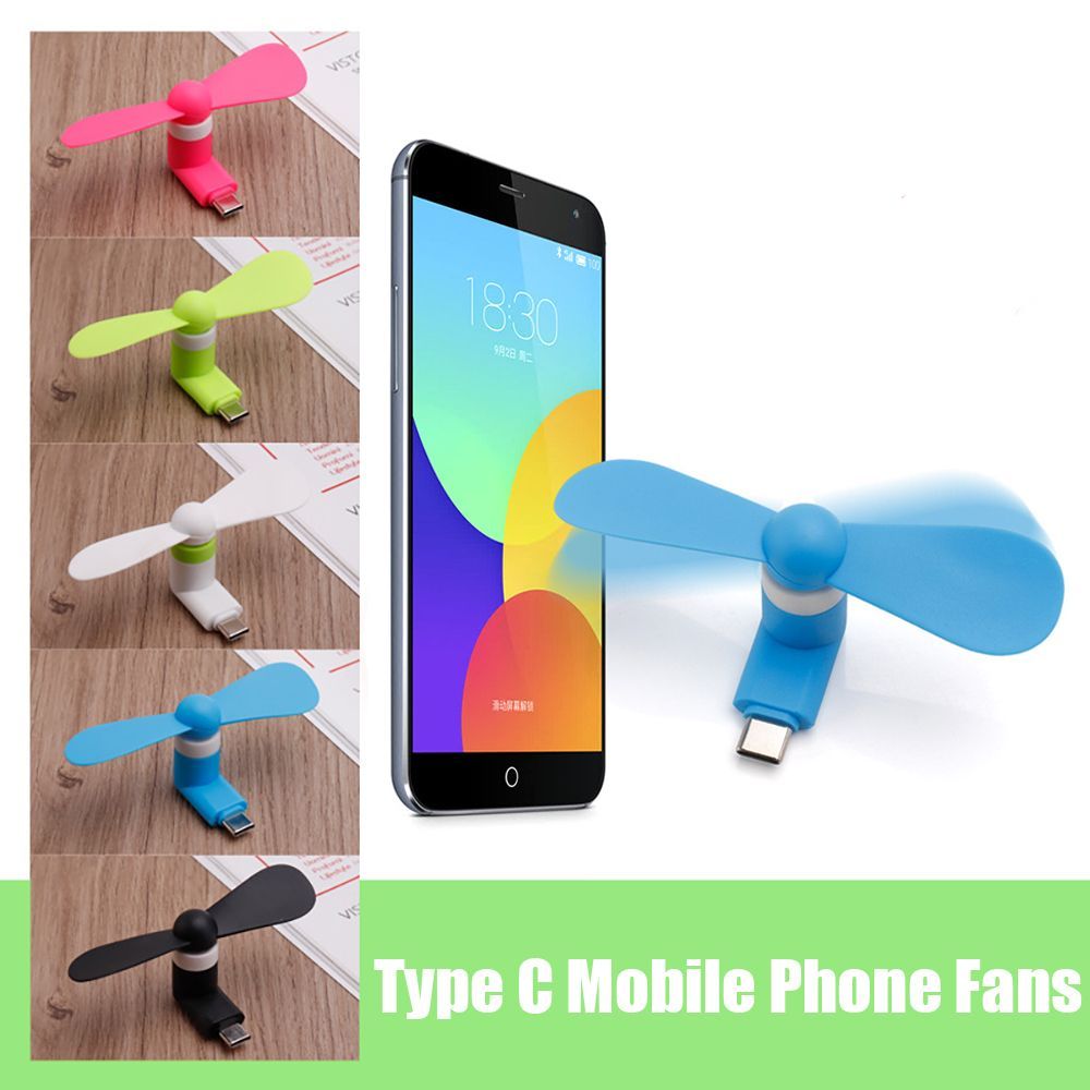 Creative Mini Portable Micro Fan Mobile Phone Mini Fan Charging Treasure Fan USB Gadget Cooling Fans For Type-C Android