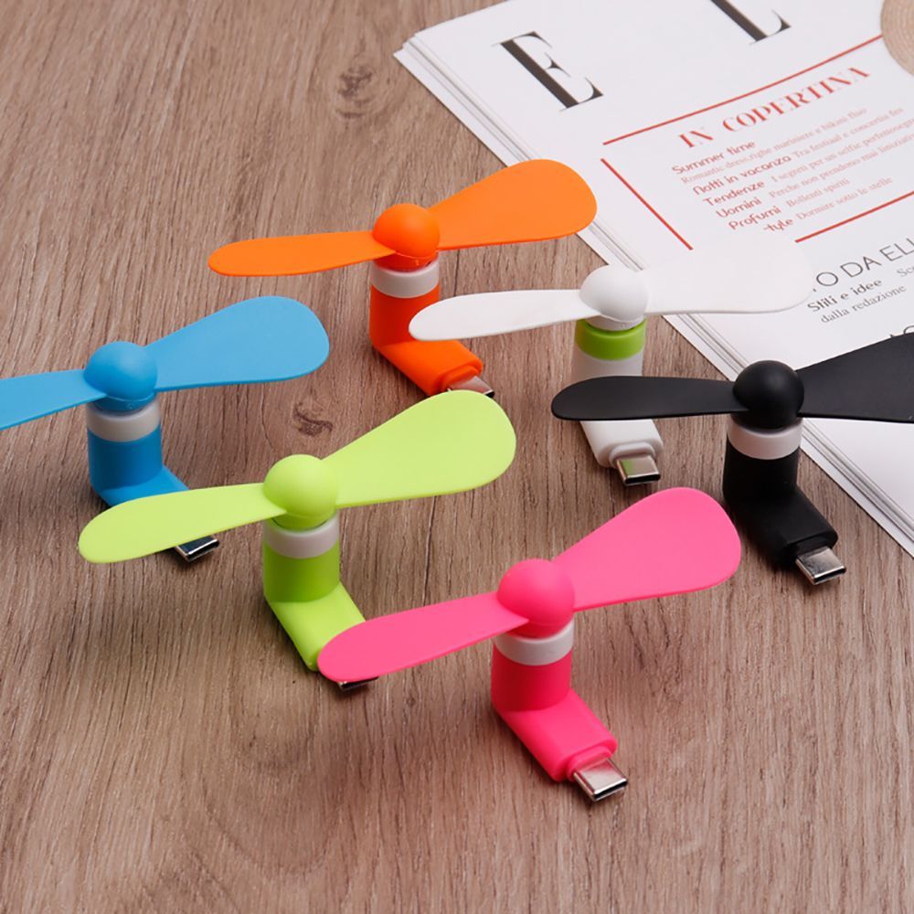 Creative Mini Portable Micro Fan Mobile Phone Mini Fan Charging Treasure Fan USB Gadget Cooling Fans For Type-C Android