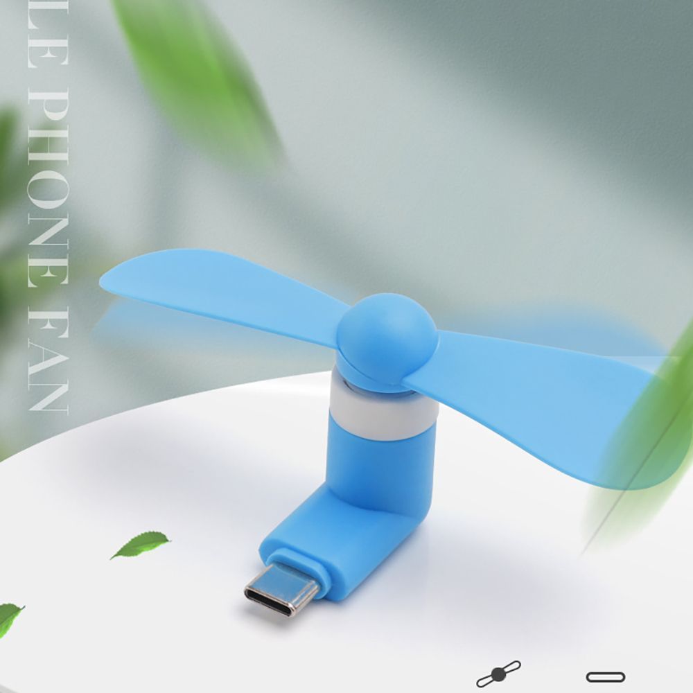 Creative Mini Portable Micro Fan Mobile Phone Mini Fan Charging Treasure Fan USB Gadget Cooling Fans For Type-C Android