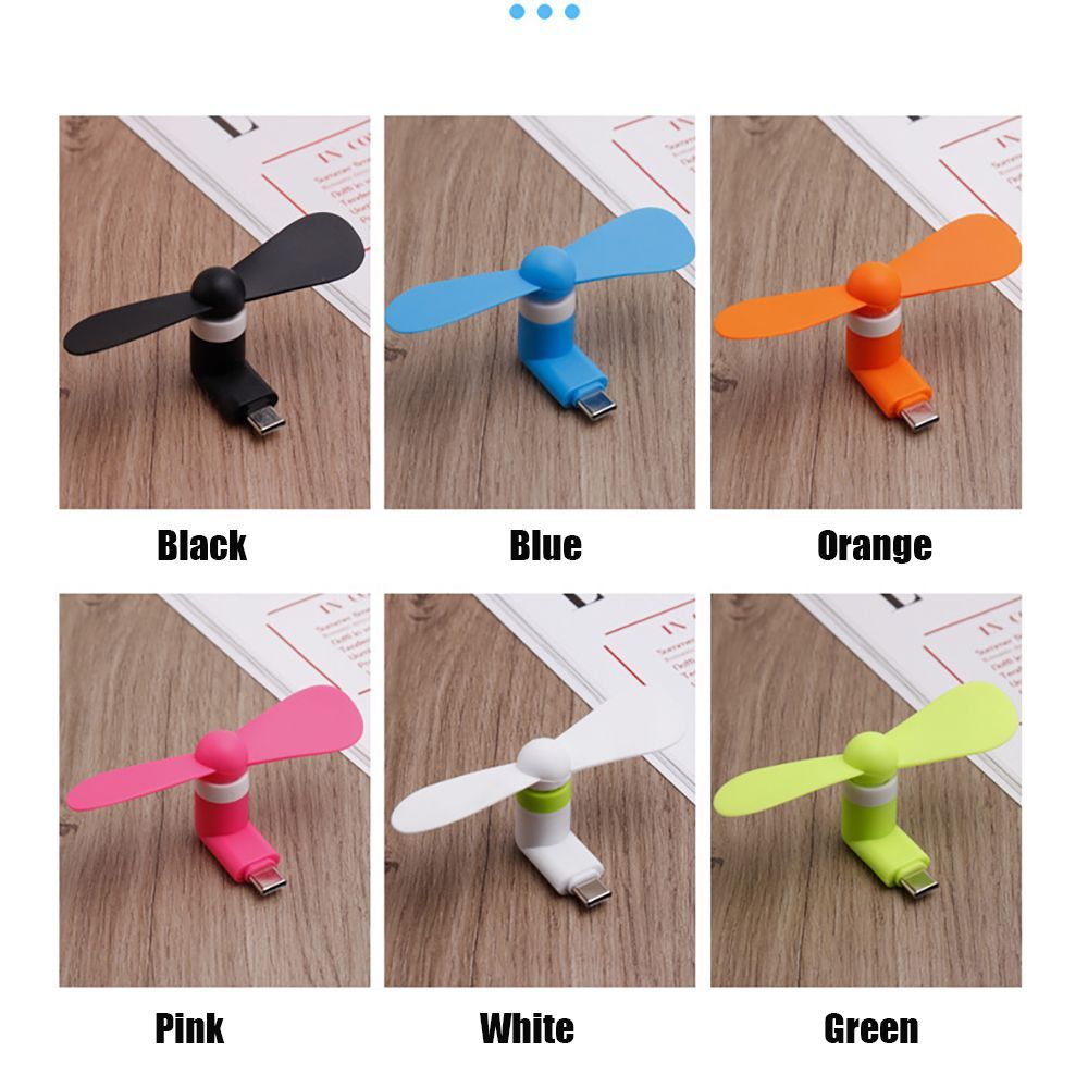 Creative Mini Portable Micro Fan Mobile Phone Mini Fan Charging Treasure Fan USB Gadget Cooling Fans For Type-C Android