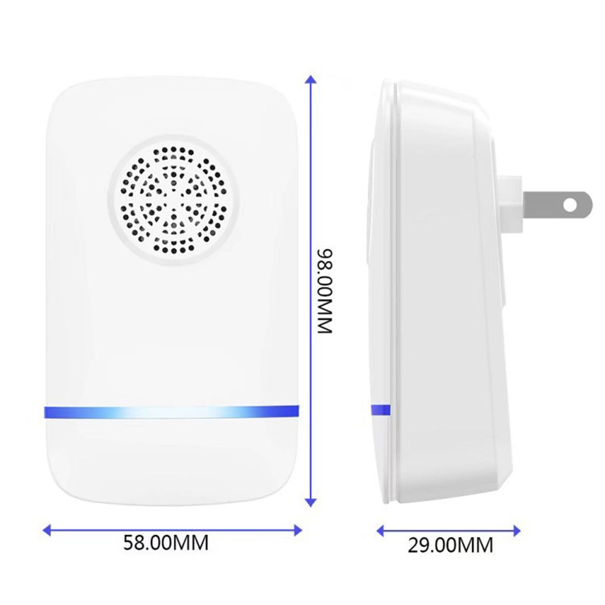 Ultrasonic Mosquito Repellent Mouse Rat Repeller Pests Insects Repelling Device Plug in Indoor Pest Control for Home Office Hotel Use