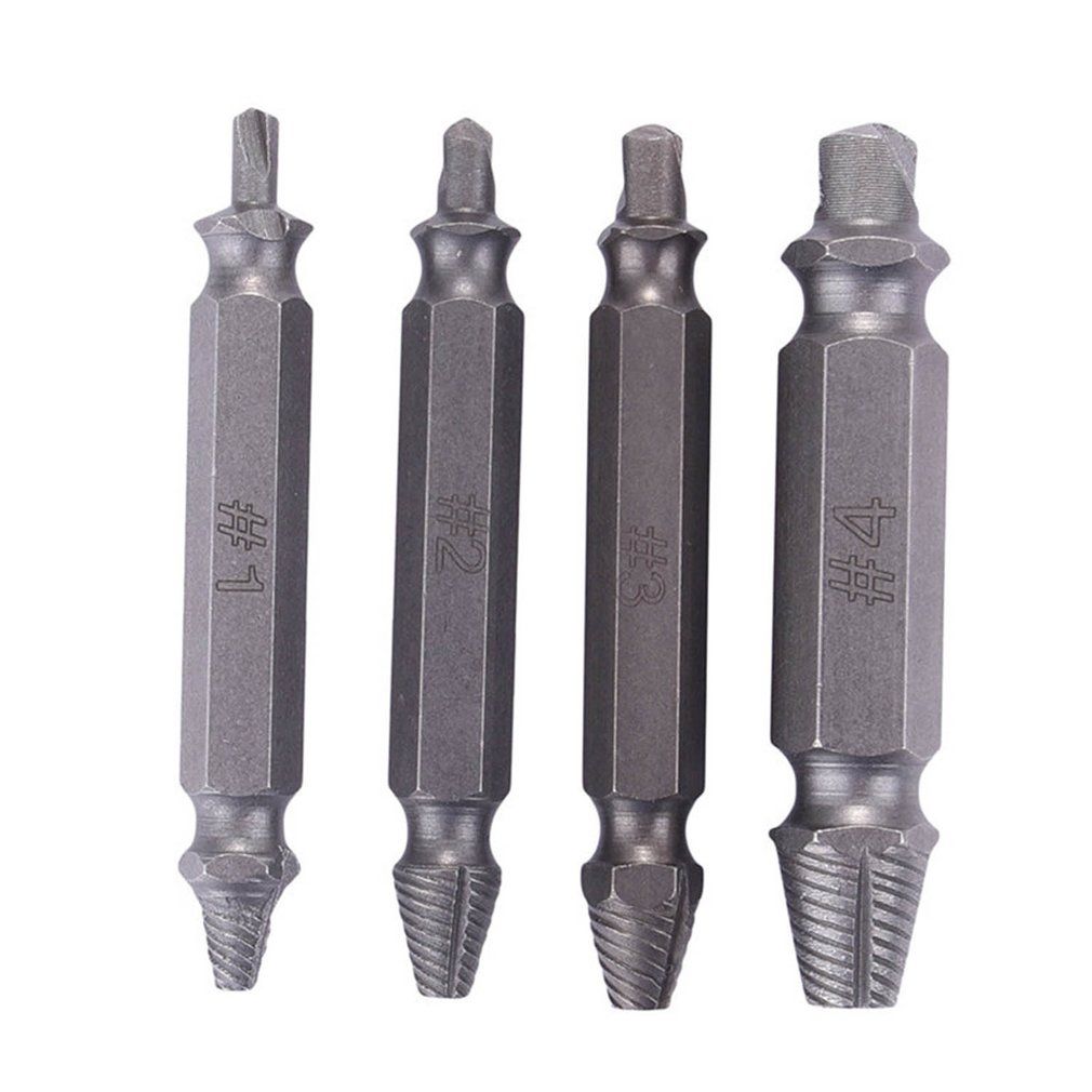4Pcs/set Damaged Screwdriver Extractor Set Broken Screw Bolt Remover Puller