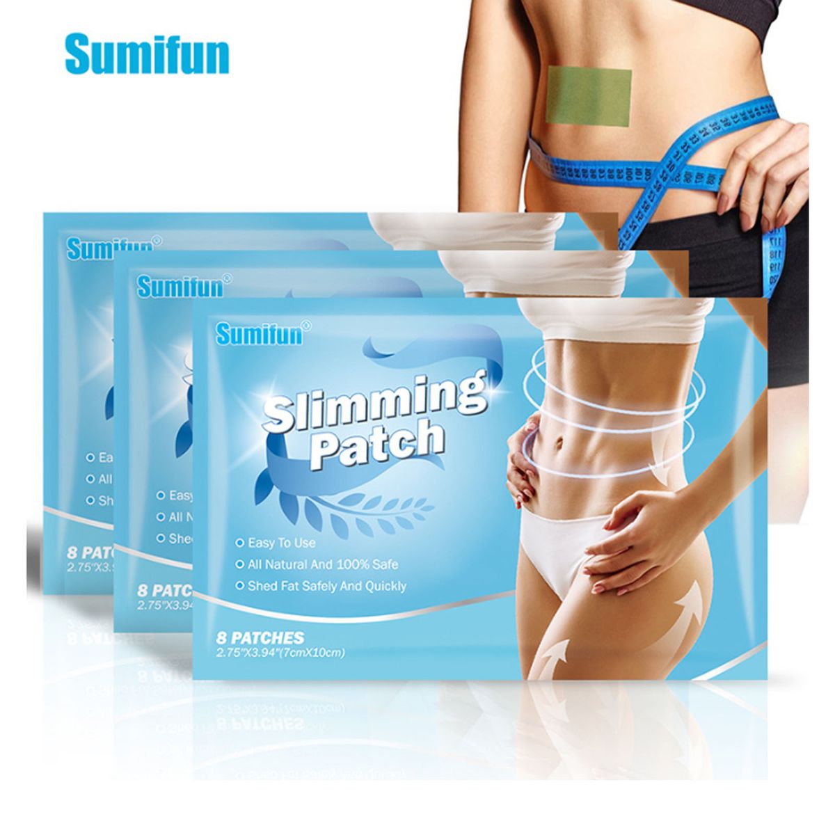 8 Patches Sliming Patch Navel Sticker Anti-Obesity