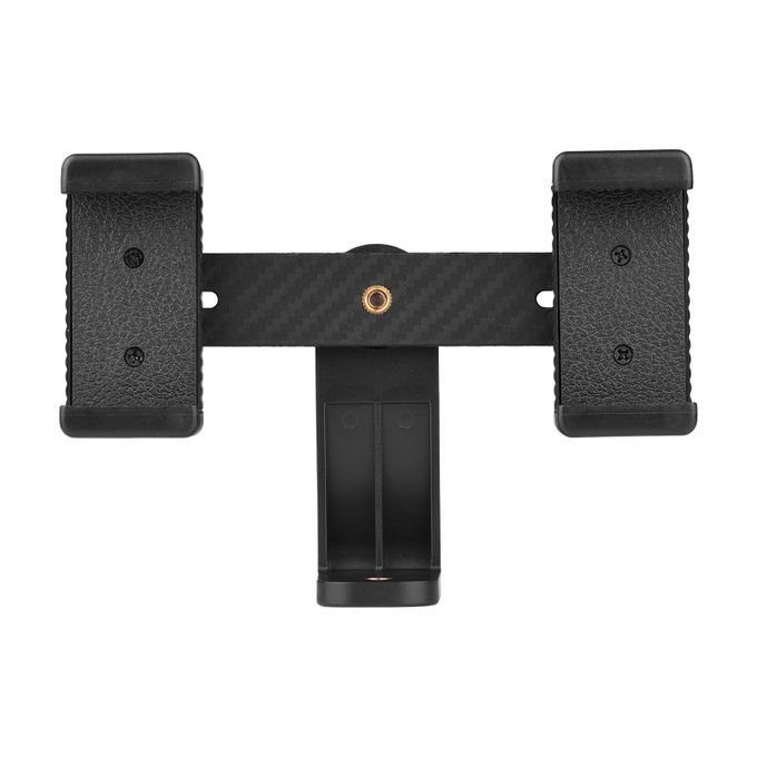 Double Phone Holder Tripod Mount Adapter Horizontal